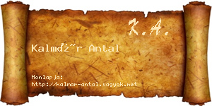 Kalmár Antal névjegykártya